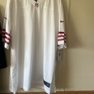 Nike Men's White and Red blank Jersey